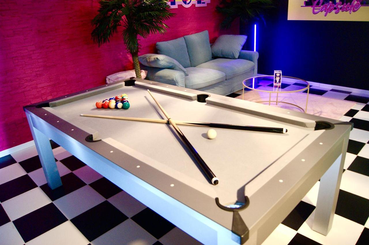 Capsule Miami Vice - Jacuzzi - Billard - Ecran Cinema & Netflix - Ping-Pong - Nintendo & Jeux- Льевен Экстерьер фото